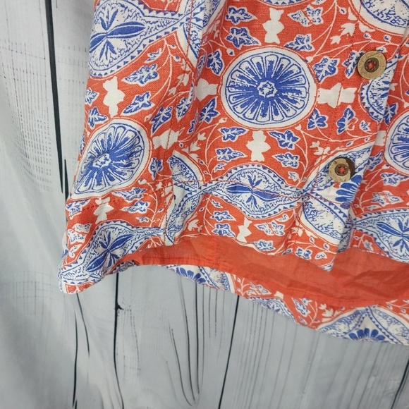 Maeve Halter Slim Mini Dress Anthropologie Button Printed V Neck - Picture 6 of 14